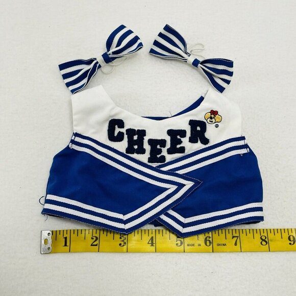 Build a Bear Cheerleader Dress Girl Outfit Clothing Uniform Clothes Skirt Bow - Picture 7 of 8
